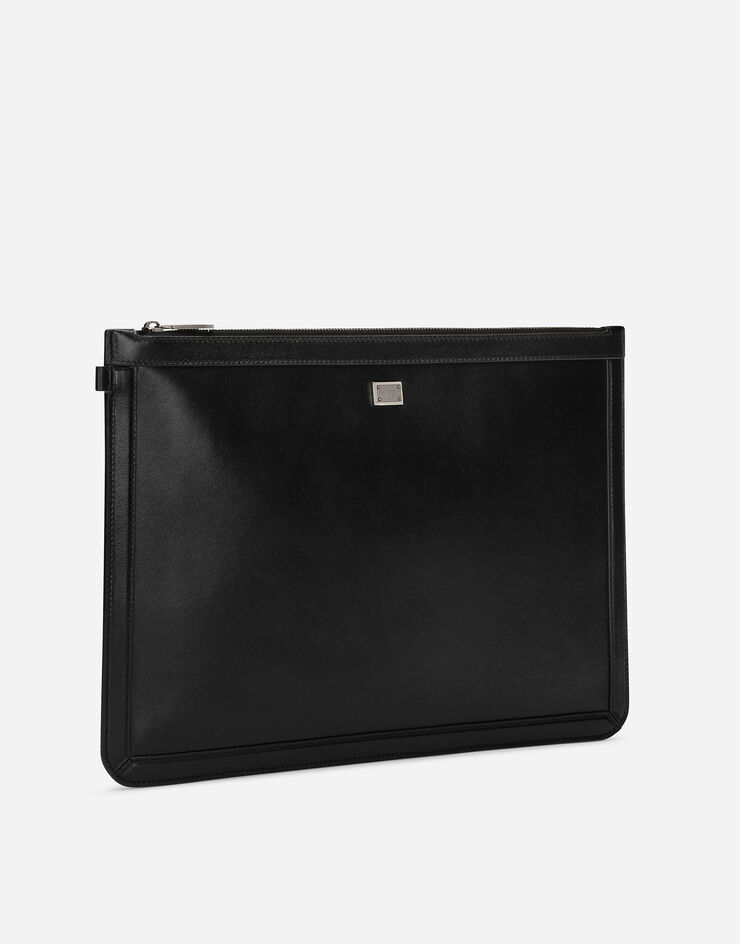 Dolce & Gabbana Pouch grande in pelle di vitello Nero BM2328AV956