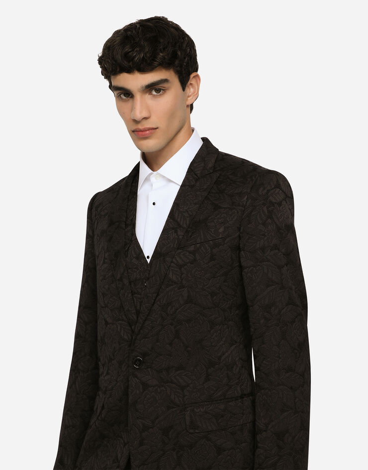 Dolce & Gabbana Floral jacquard Martini suit BLACK GK3XMTFJRD1