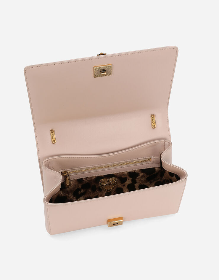 Buy Dolce & Gabbana Devotion Embellished Floral-jacquard And Watersnake  Shoulder Bag - Pink At 50% Off