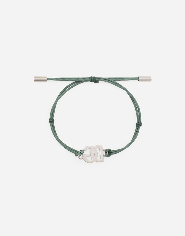Dolce & Gabbana Cord bracelet with DG logo Green WBP5L1W1111