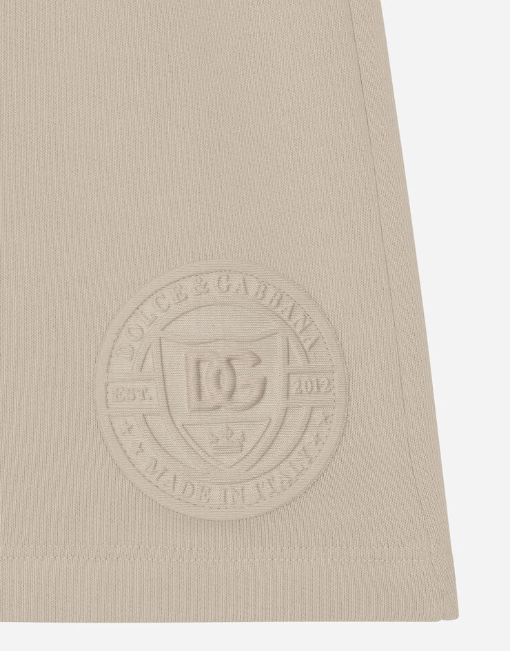 Dolce & Gabbana Bermudas aus Jersey mit DG-Logo Beige L4JQT1G7NXC