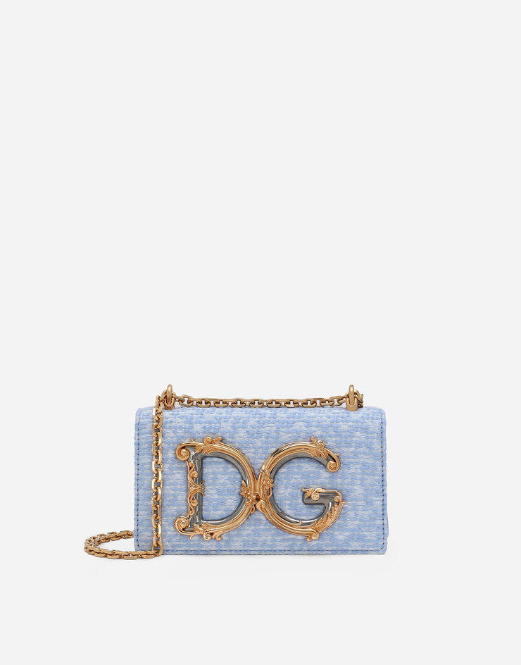 Dolce & Gabbana Bolso para móvil DG Girls Azul Claro BI1416AV884