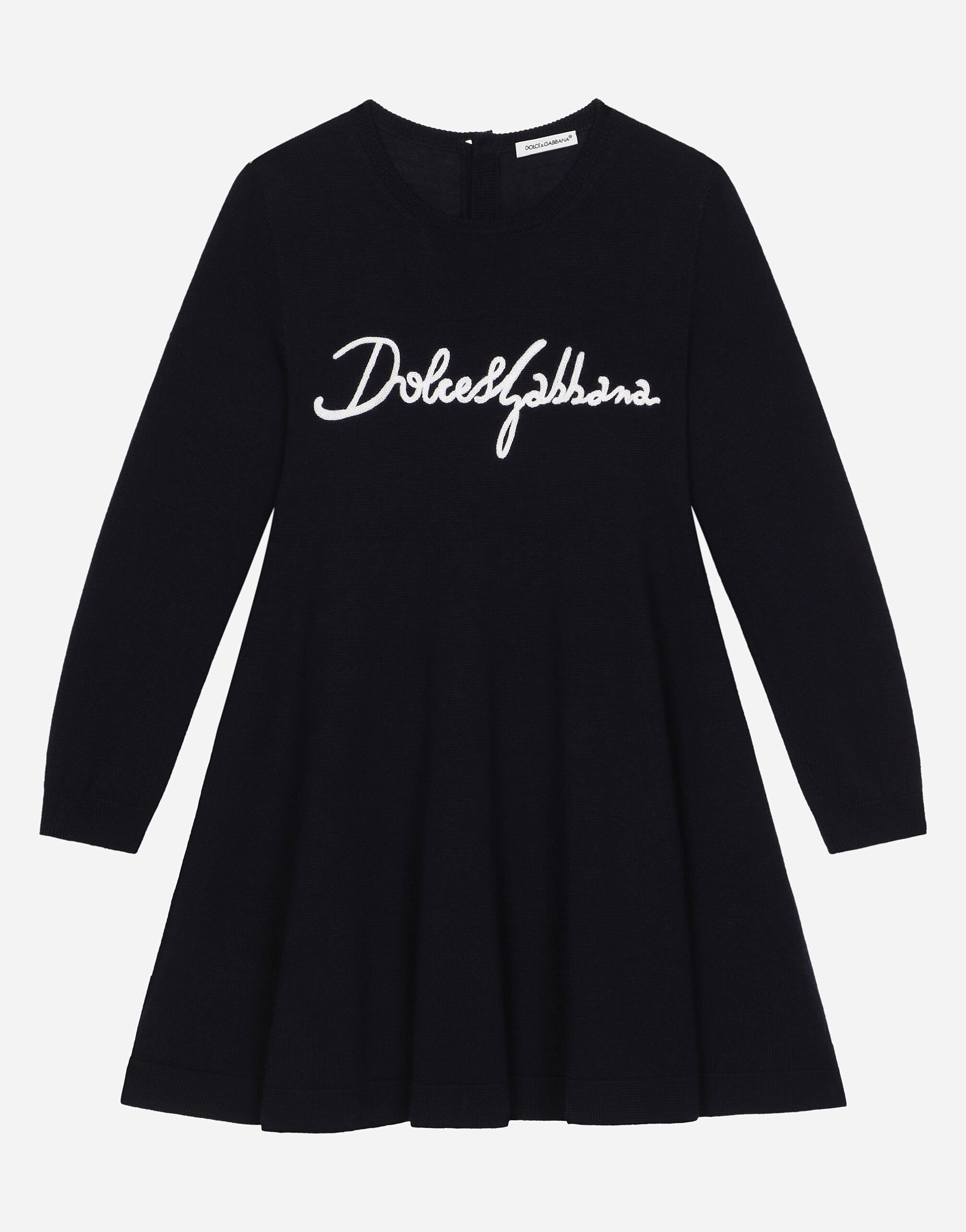 ${brand} Трикотажное платье с логотипом Dolce&Gabbana ${colorDescription} ${masterID}