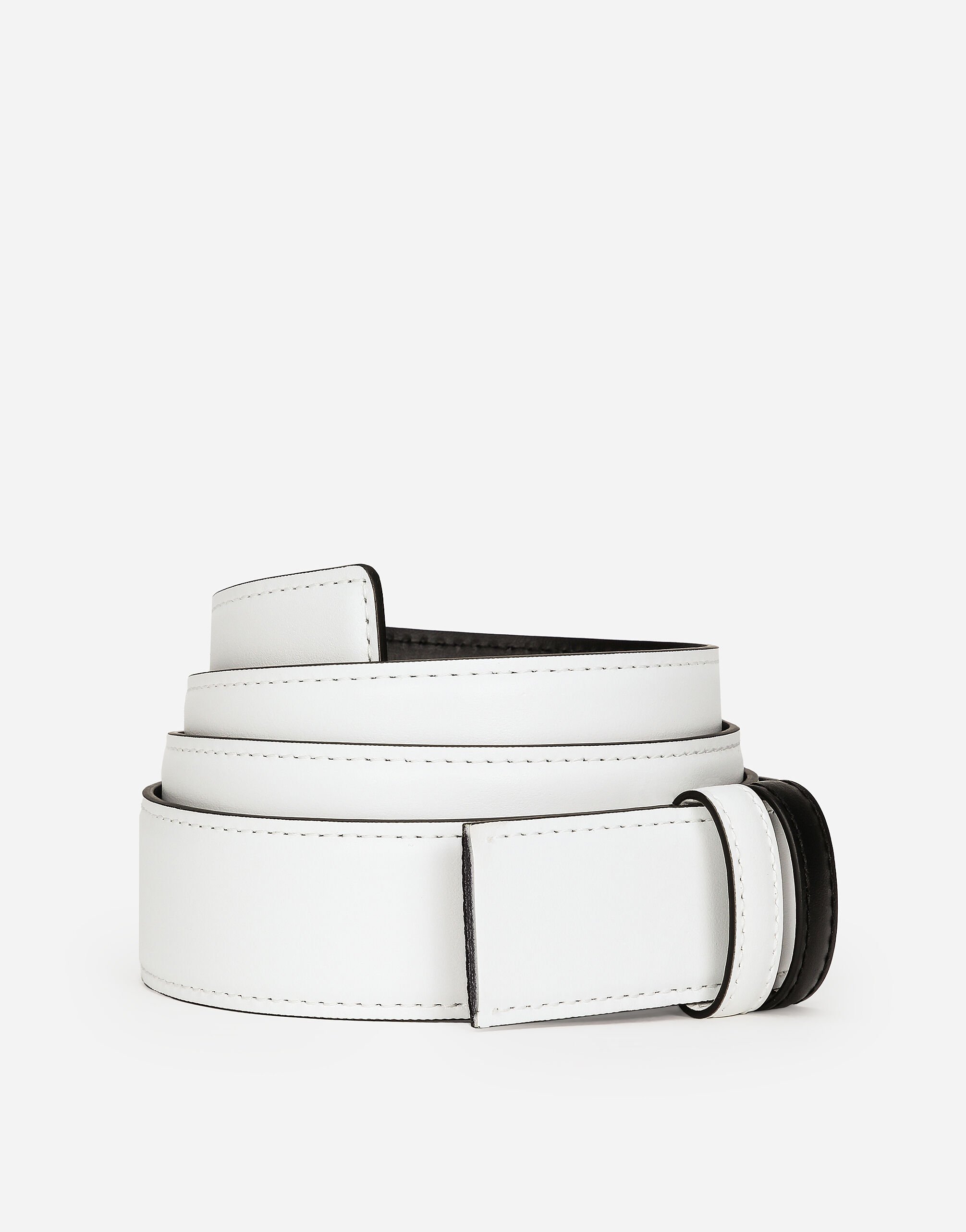 Dolce & Gabbana Cinturón con correa reversible en piel de becerro Negro BC4870AI935