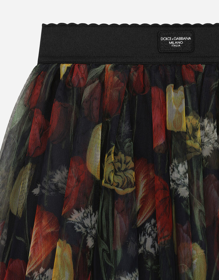 Dolce & Gabbana Tulip-print tulle skirt Print L54I61ISMHB