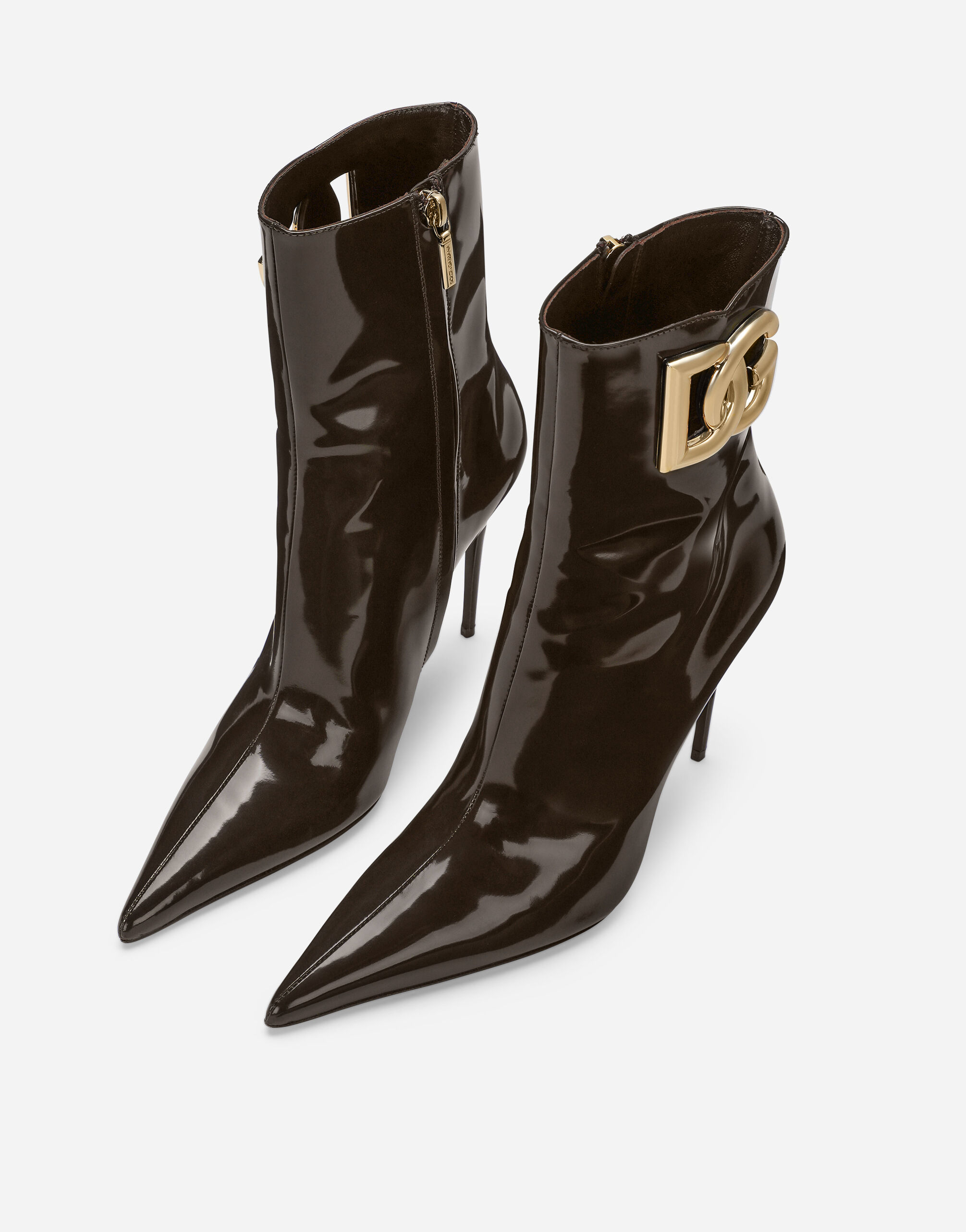 ブラウンのウィメンズ Calfskin ankle boots | Dolce&Gabbana®