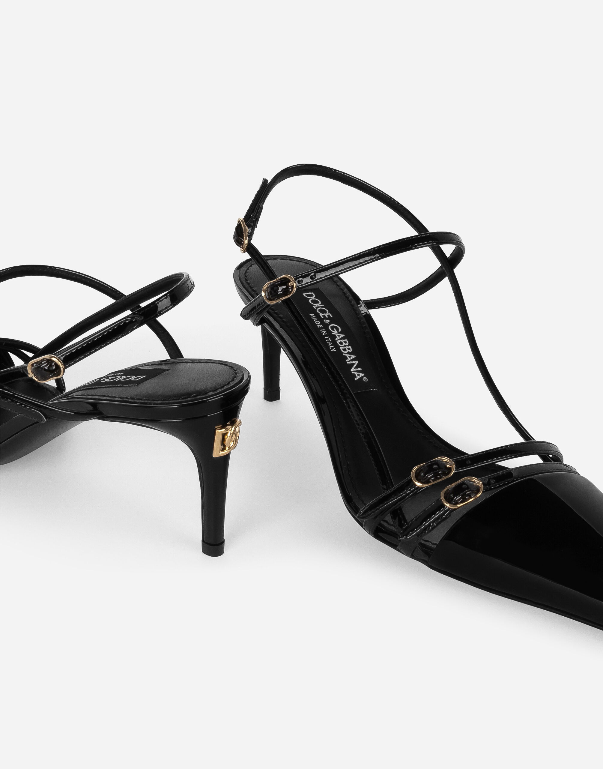 ブラックのウィメンズ Patent leather slingbacks | Dolce&Gabbana®