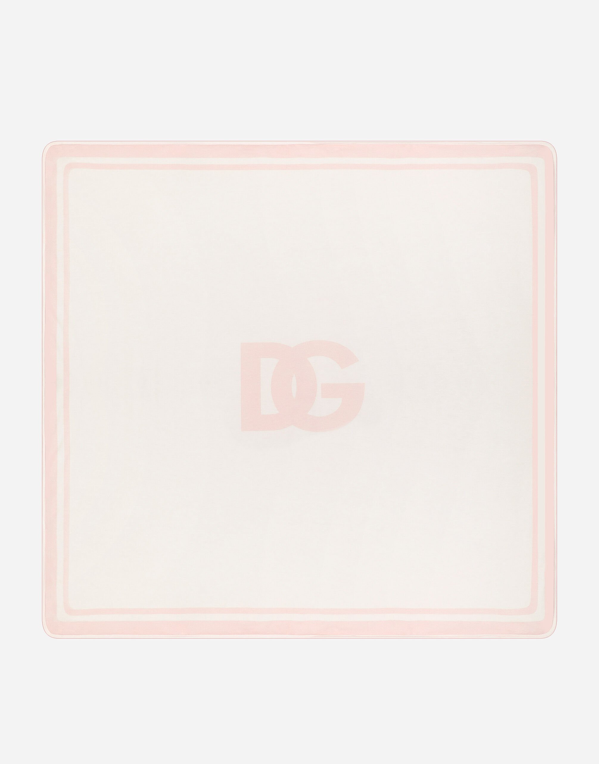 Dolce & Gabbana Jersey blanket with DG logo print Print L1JTEYII7ED