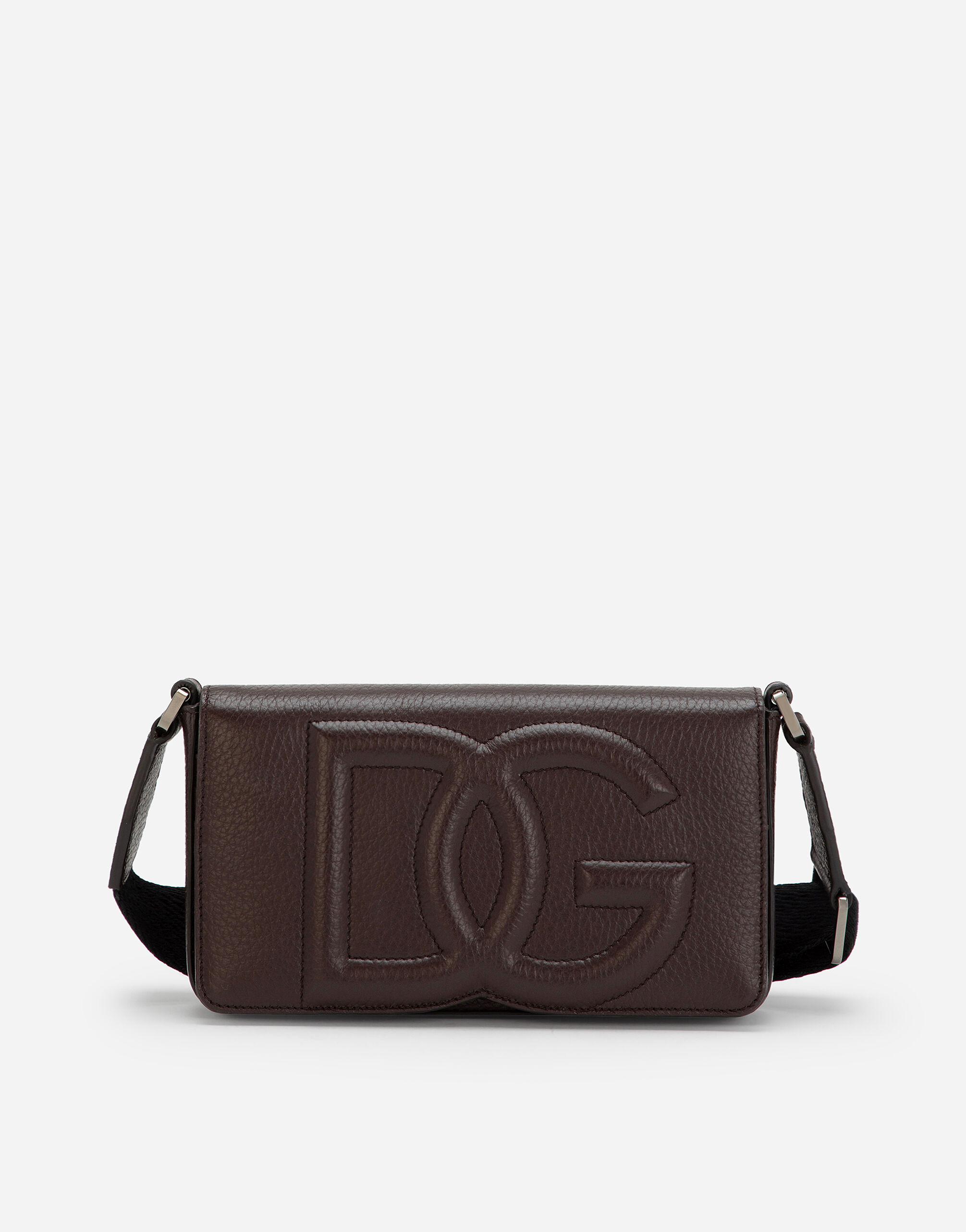 Dolce & Gabbana حقيبة صغيرة من جلد غزال أسود BP3259AG182