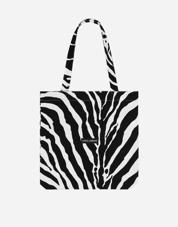 Dolce & Gabbana Zebra-printed canvas shopper Multicolor G5LY0DG8LA5