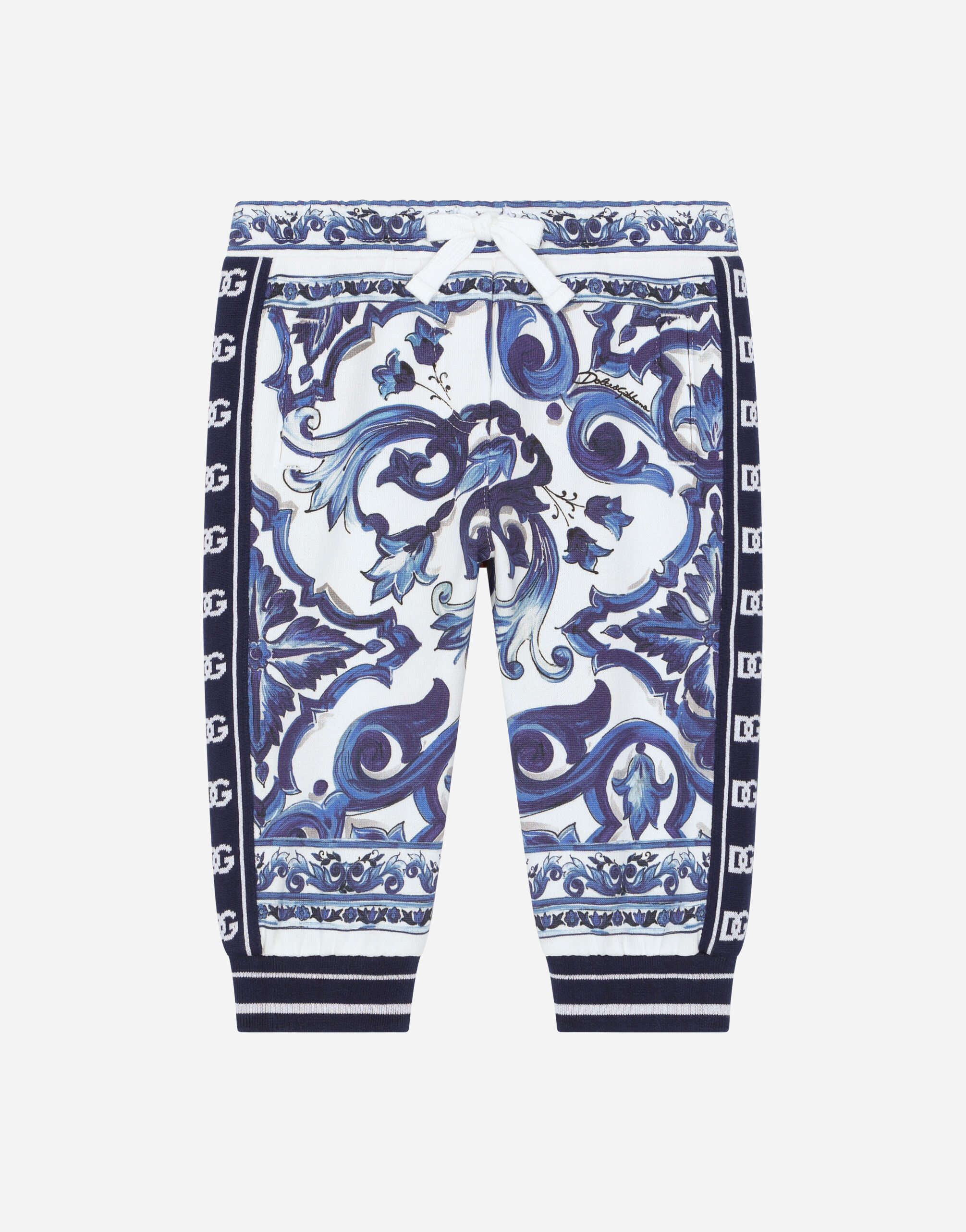 Dolce & Gabbana Majolica-print jersey jogging pants Print L23Q30FI5JU