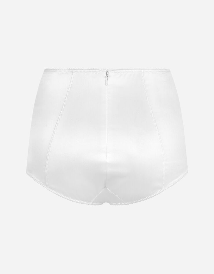 Dolce & Gabbana Satin high-waisted panties Bianco O2A18TFUAD8