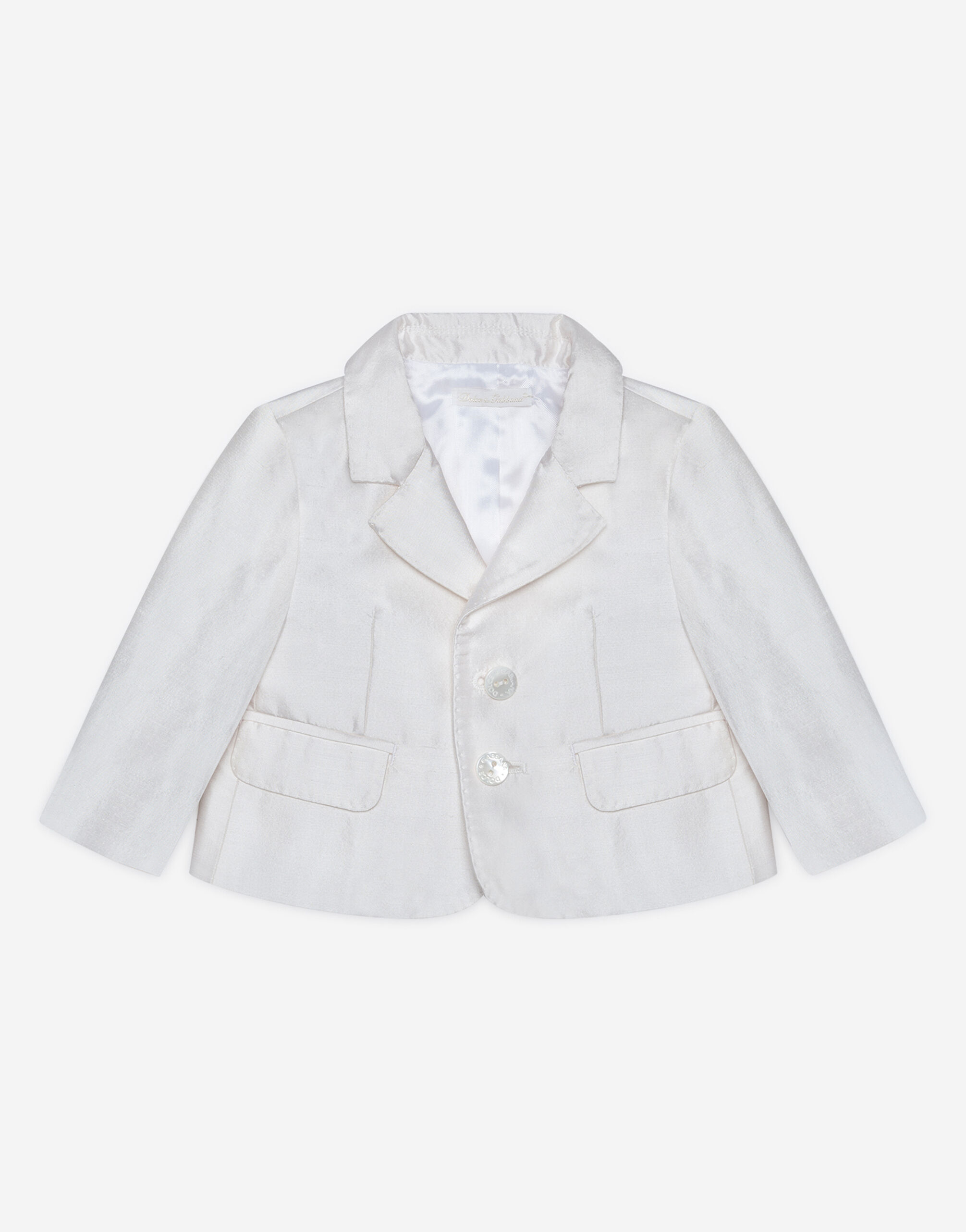 Dolce & Gabbana Single-breasted silk shantung jacket Print L2JTKTII7DS