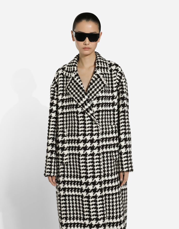 Dolce & Gabbana Oversize houndstooth coat Multicolor F0E2FTFMMGX