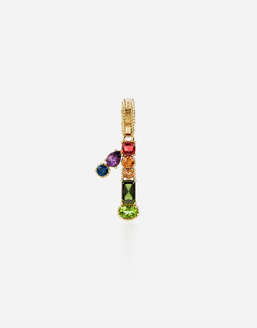 Dolce & Gabbana 18K 黄金彩虹坠饰，彩色宝石构成数字 1 造型。 黄金 WAPR1GWMIX6