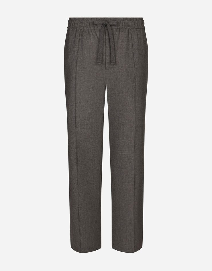 Dolce & Gabbana Pantaloni jogging in lana Grigio GP03ATFU28E