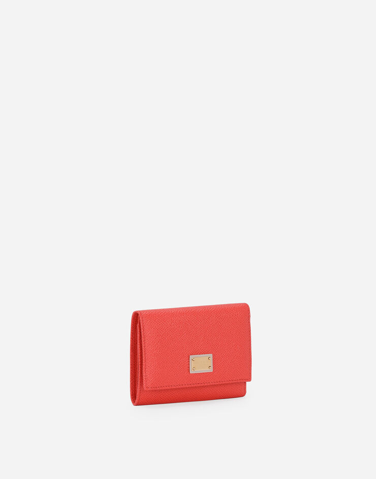 Dolce & Gabbana 태그 장식 프렌치 플랩 지갑 오렌지 BI0770A1001