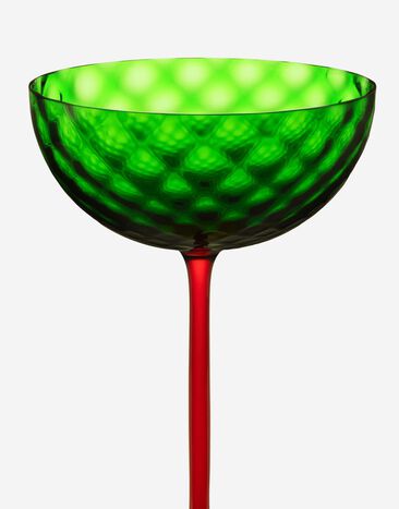 Dolce & Gabbana Champagne Glass in Murano Glass Multicolor TCB004TCA34