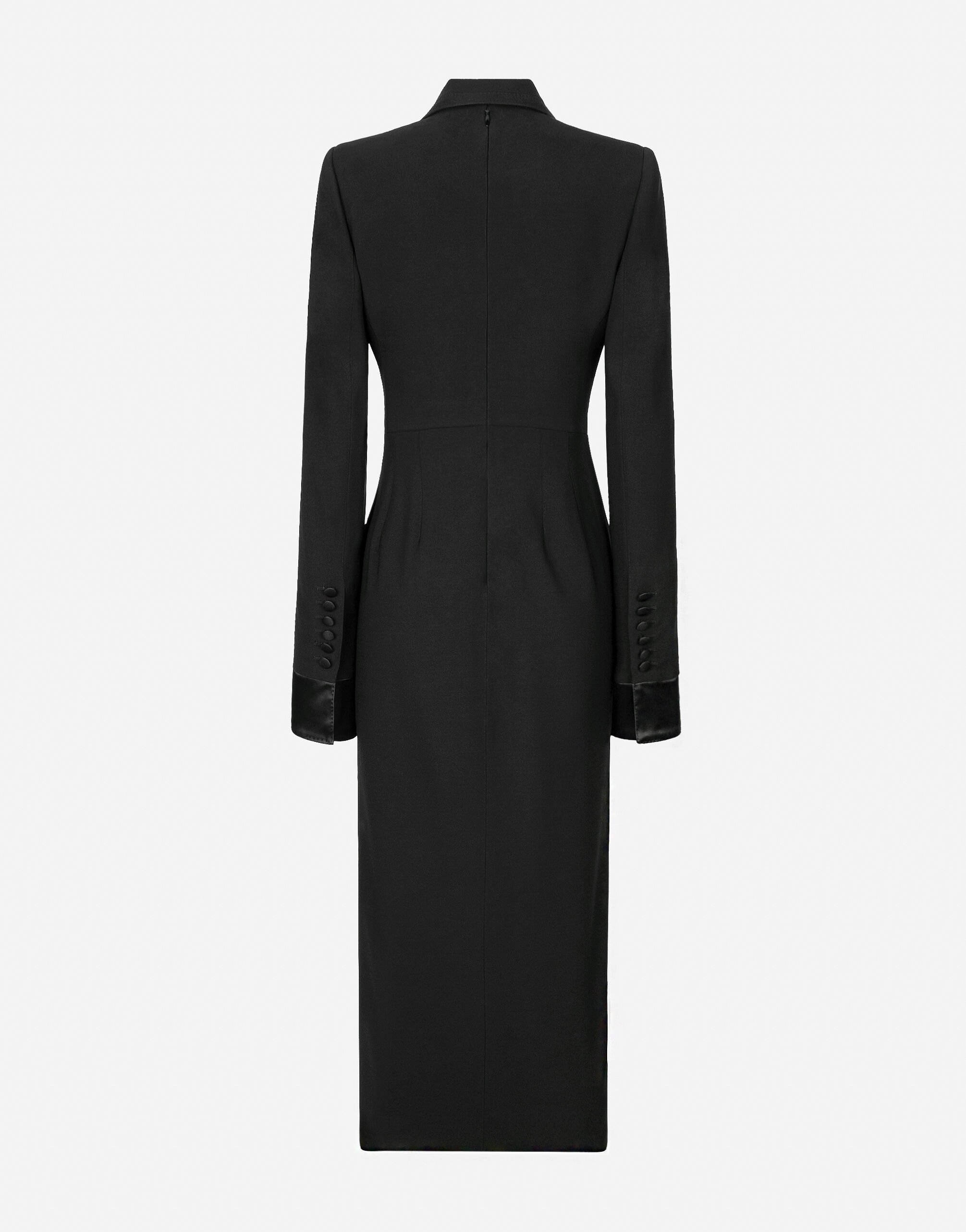 Woolen calf-length coat dress