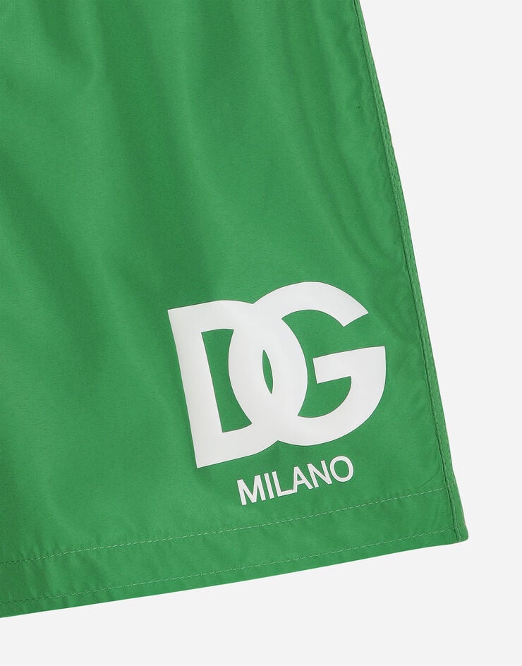 Dolce & Gabbana Nylon swim trunks with DG logo Multicolor L4J818ON01H