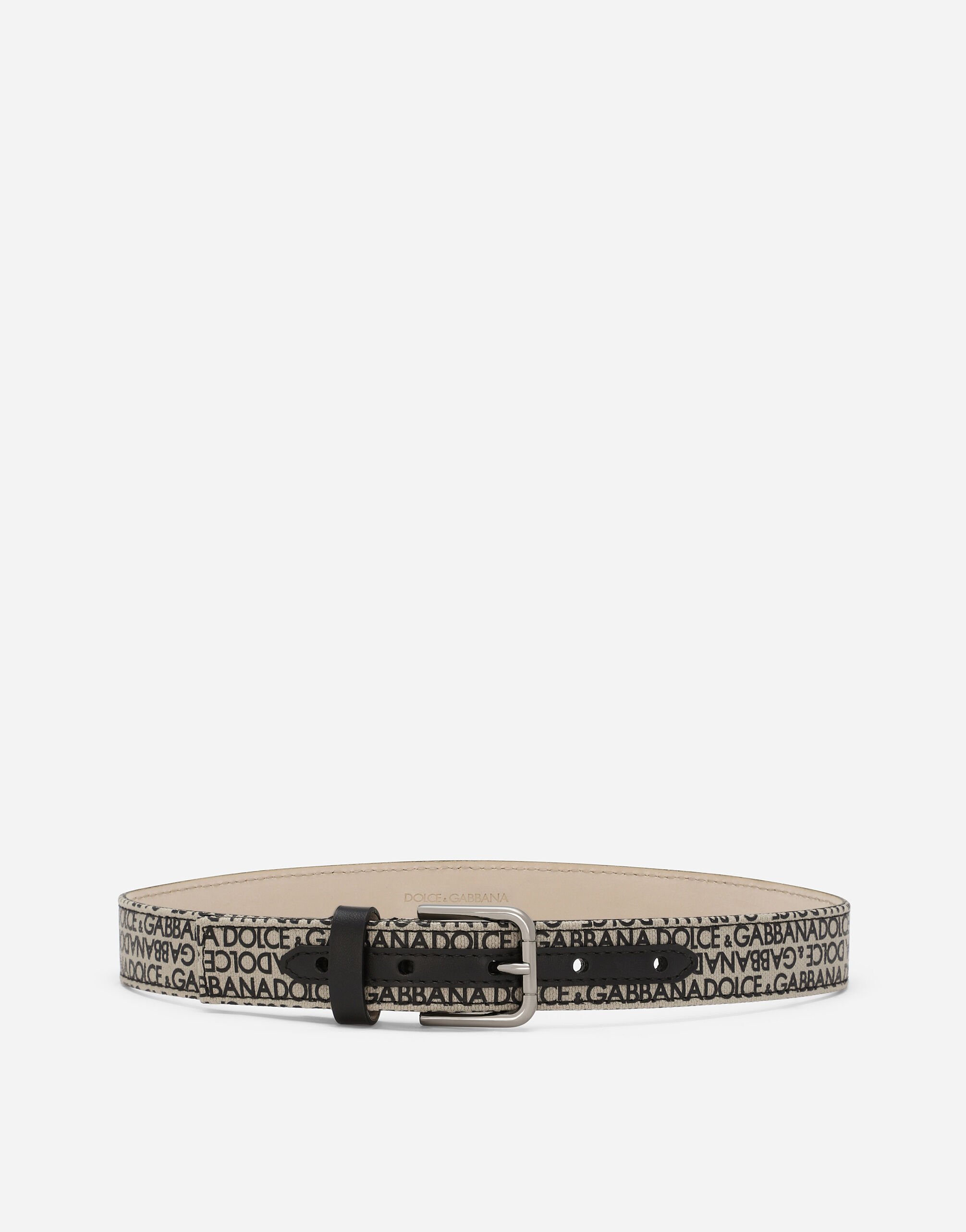 ${brand} Canvas belt with Dolce&Gabbana logo print ${colorDescription} ${masterID}