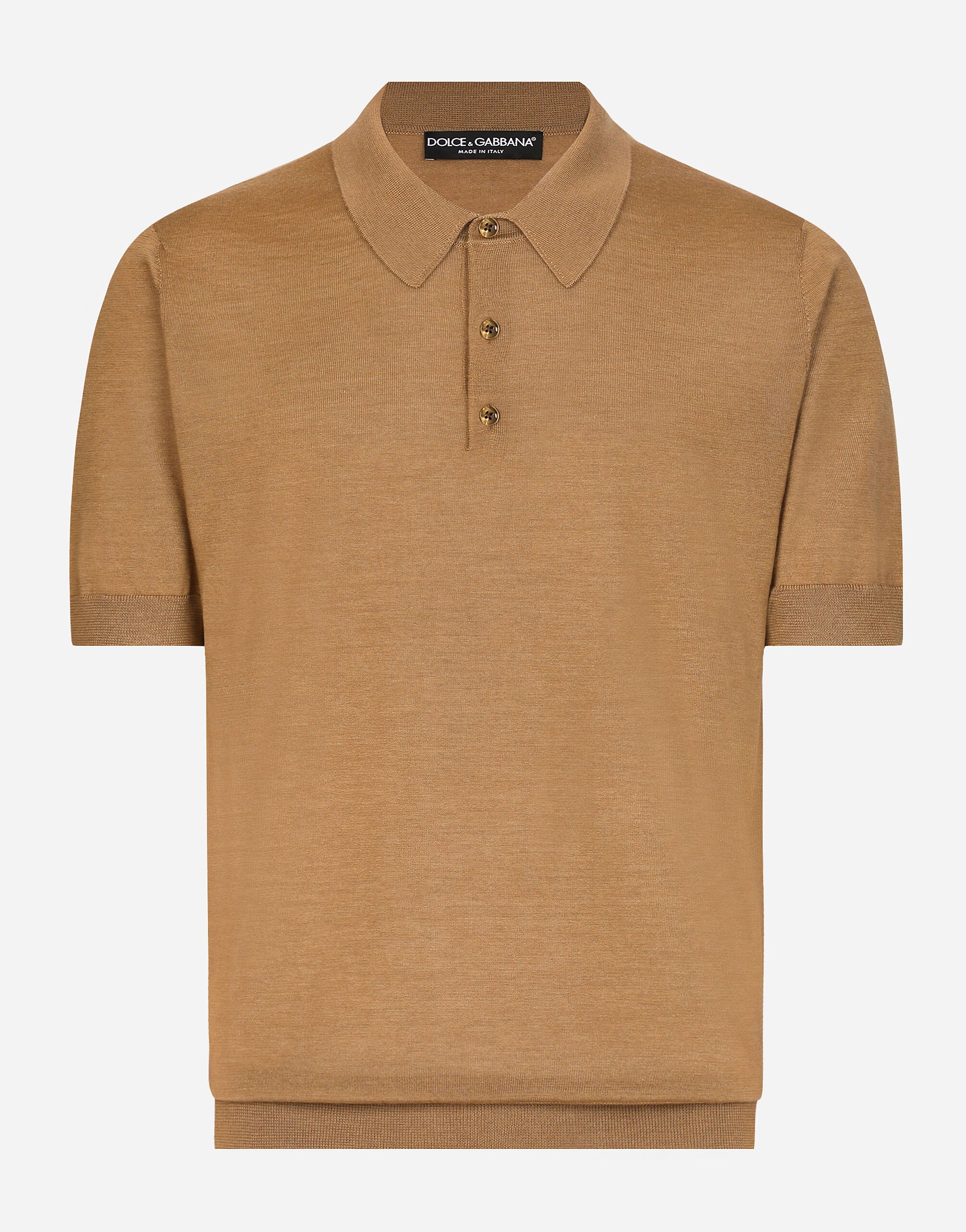 ${brand} Maglia polo in cashmere e seta ${colorDescription} ${masterID}