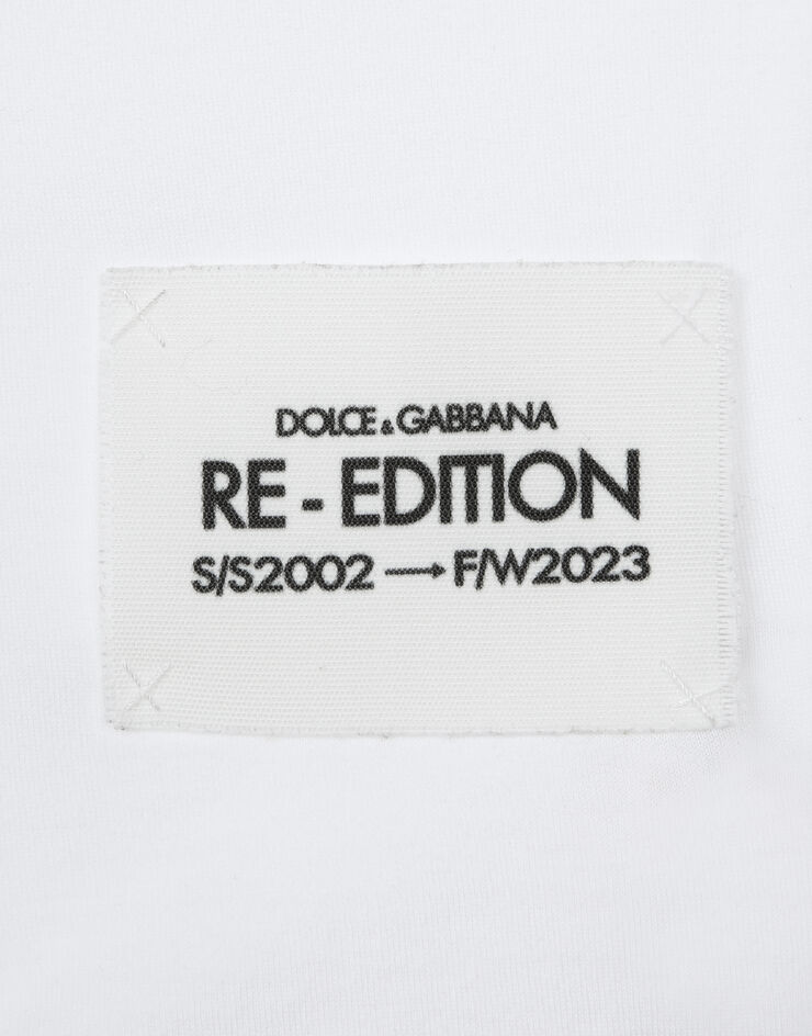 Dolce&Gabbana T-Shirt aus Baumwolle mit Rissen Weiss G8QW6TG7JW1