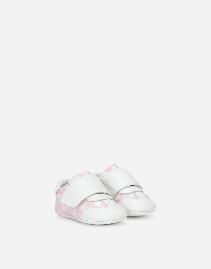 Dolce & Gabbana Сникеры для новорожденных, из кожи наппа с принтом DG белый DK0117AU499