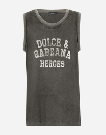 ${brand} Camiseta sin mangas oversize con logotipo Dolce&Gabbana ${colorDescription} ${masterID}