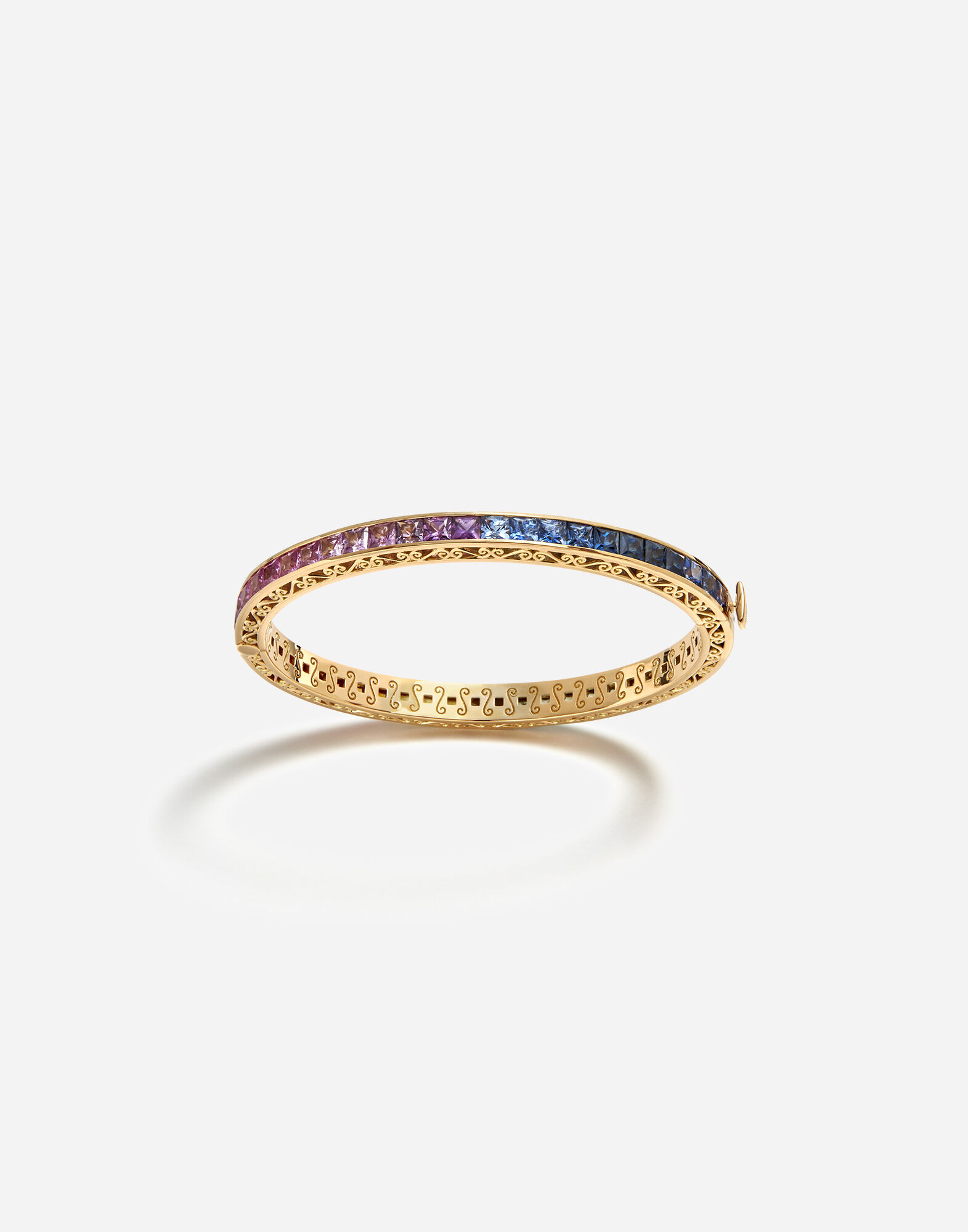 Dolce & Gabbana Bracelet avec saphirs multicolores Doré WBQA1GWQC01