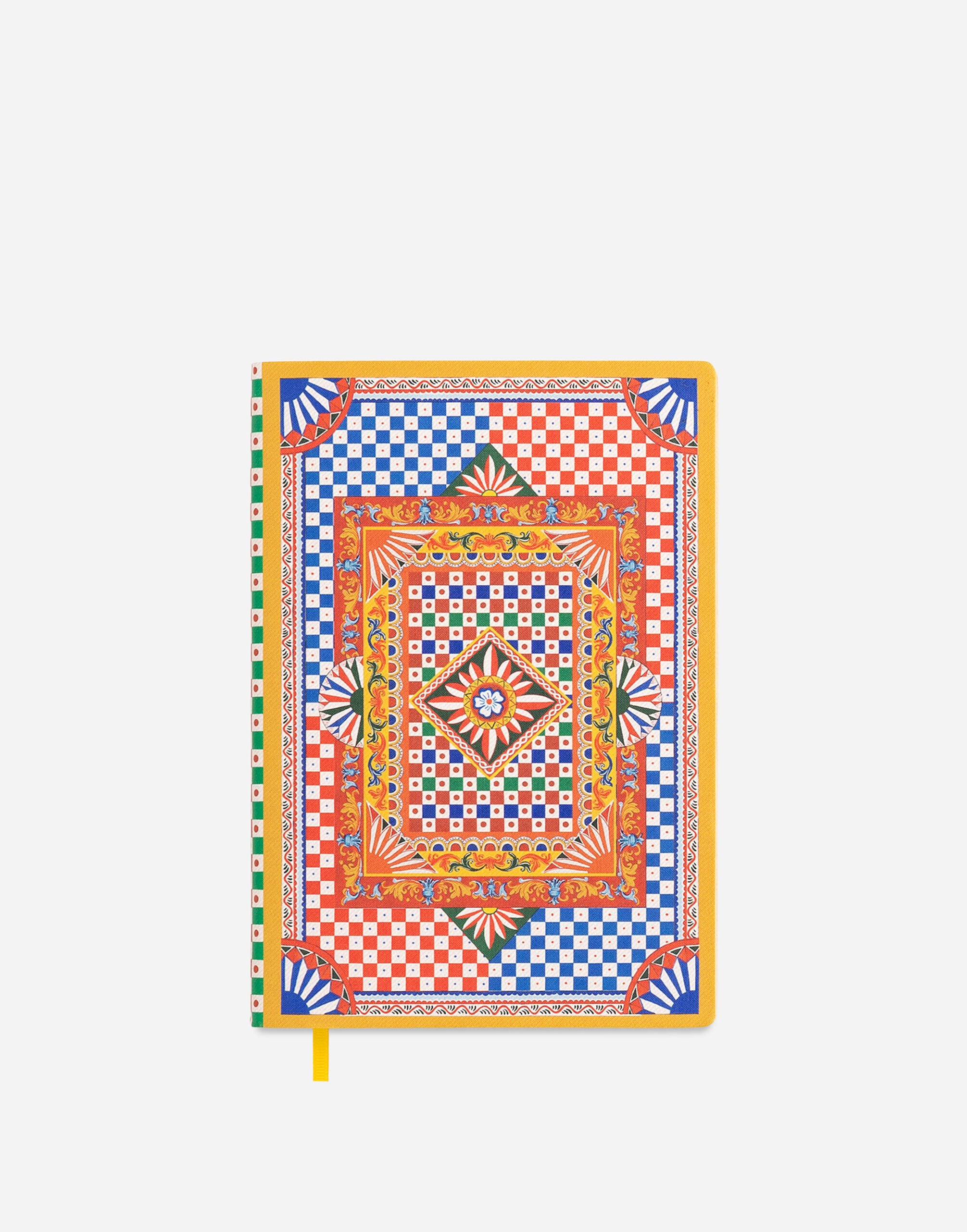 Dolce & Gabbana Mittleres Notizbuch aus Canvas mit Linien Mehrfarbig TC0S04TCA71