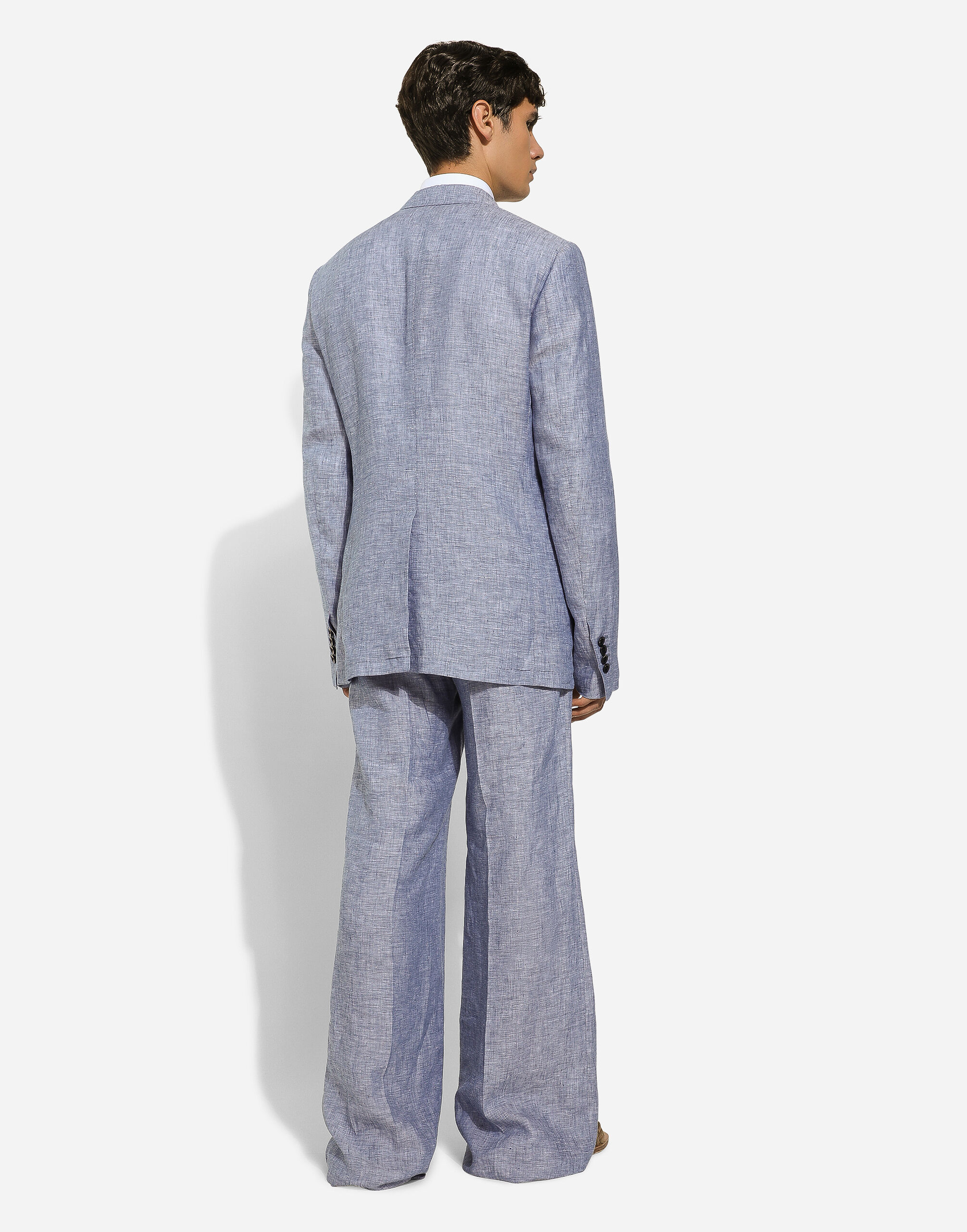 Tailored linen pants in Grey for Men | Dolce&Gabbana®