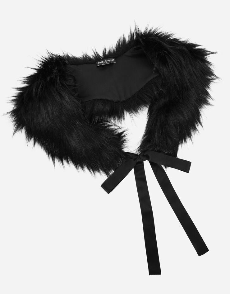 Dolce&Gabbana Cuello de pelo sintético Negro FS299AFUPXT