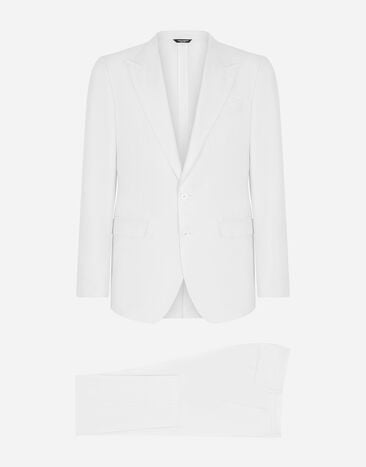 Dolce & Gabbana Single-breasted Taormina-fit suit White GKAHMTFUTBT