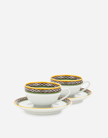 ${brand} Set 2 Tazze Caffè Con Piattino In Porcellana ${colorDescription} ${masterID}