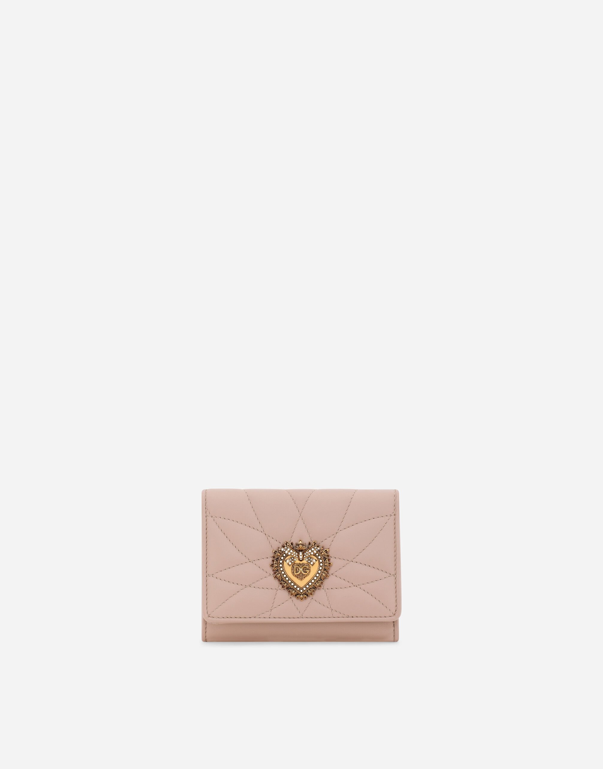 Dolce & Gabbana محفظة ديفوشن صغيرة من جلد نابا مبطن وردي BI0473AV967