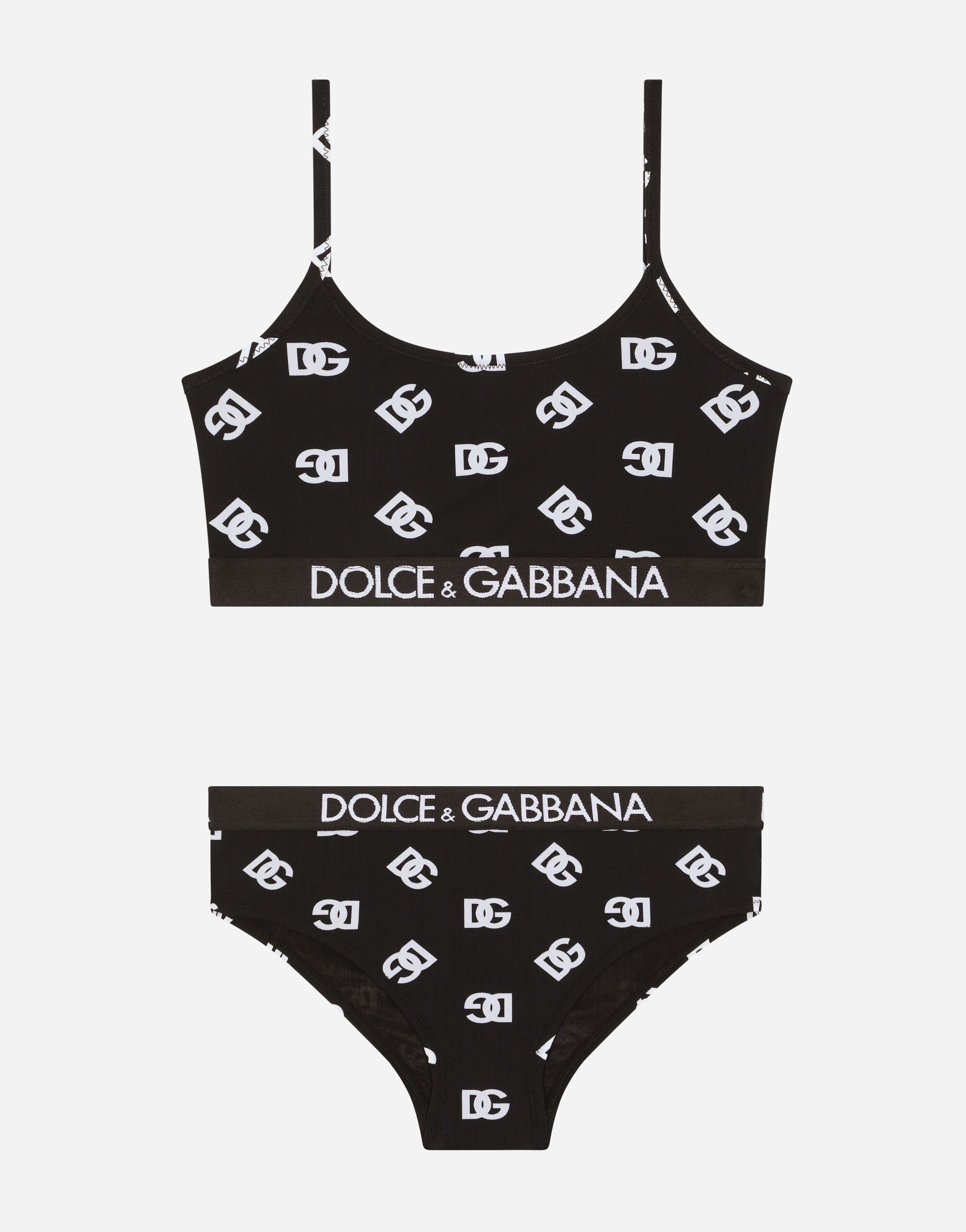 Bikini with DG logo print in Multicolor for | Dolce&Gabbana® US