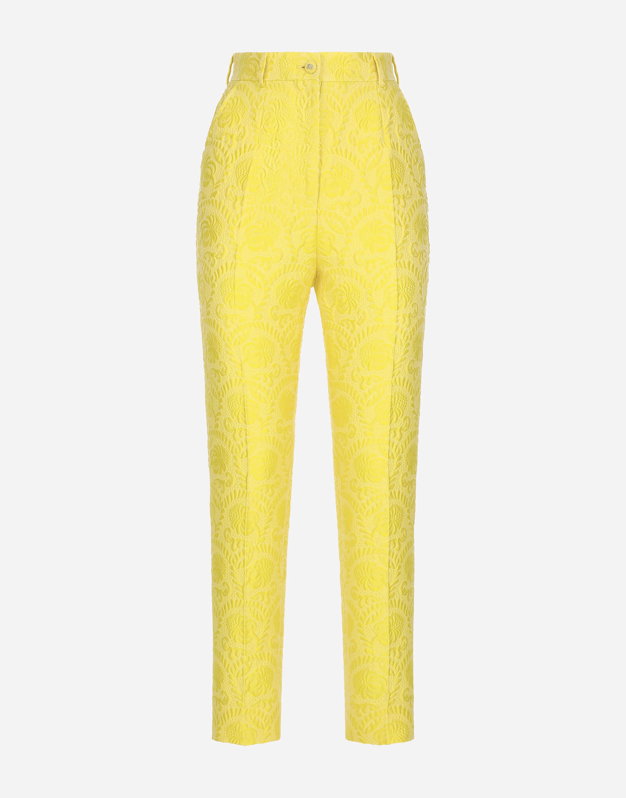 Womens yellow rayon slim pants – Fabnest
