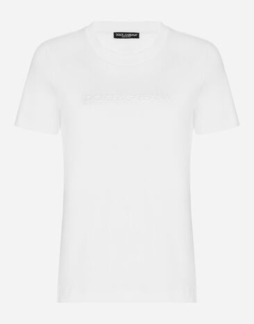 Dolce & Gabbana T-shirt in jersey con flock Dolce&Gabbana Stampa F8U74TII7EP