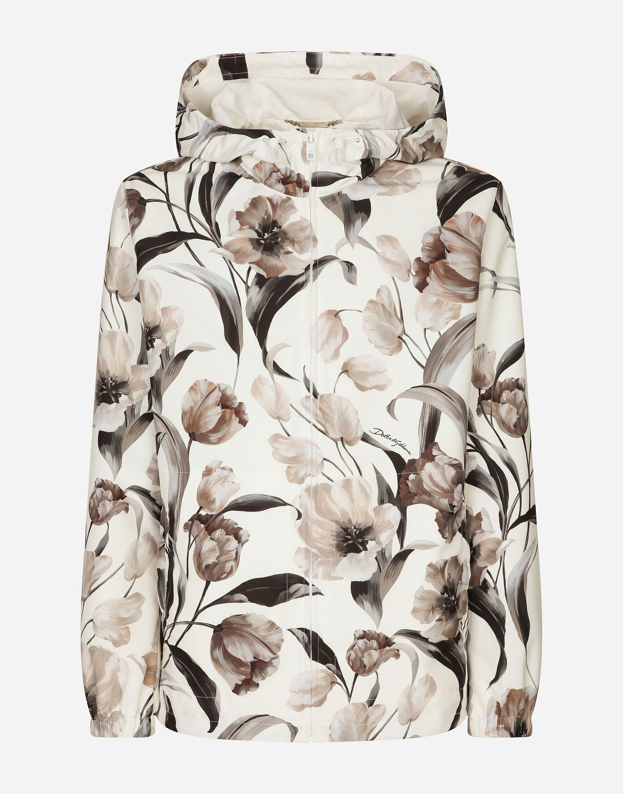 Dolce & Gabbana Cazadora de tejido técnico con estampado de flores Imprima G5JH9THI1S8