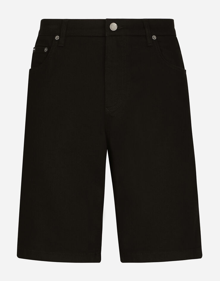 Dolce & Gabbana Эластичные джинсовые бермуды черного цвета с винтажным эффектом разноцветный GWNXADG8GW6