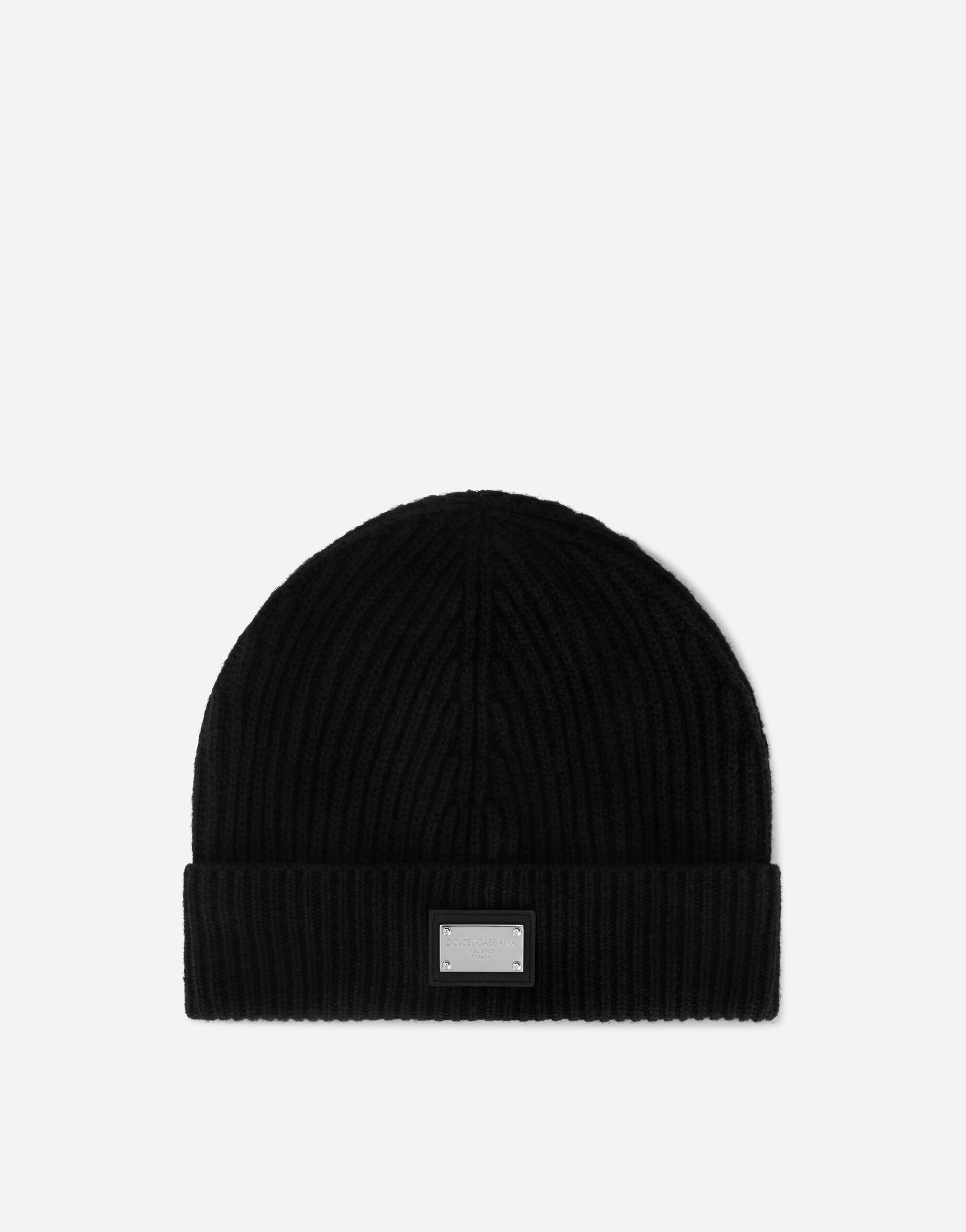 ${brand} Cashmere and wool hat with branded tag ${colorDescription} ${masterID}