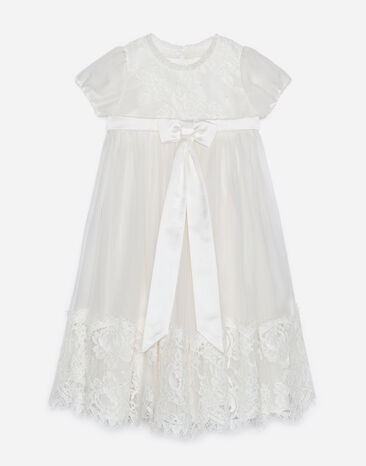 Dolce & Gabbana Silk chiffon and lace dress Print L23DI5FI5JW