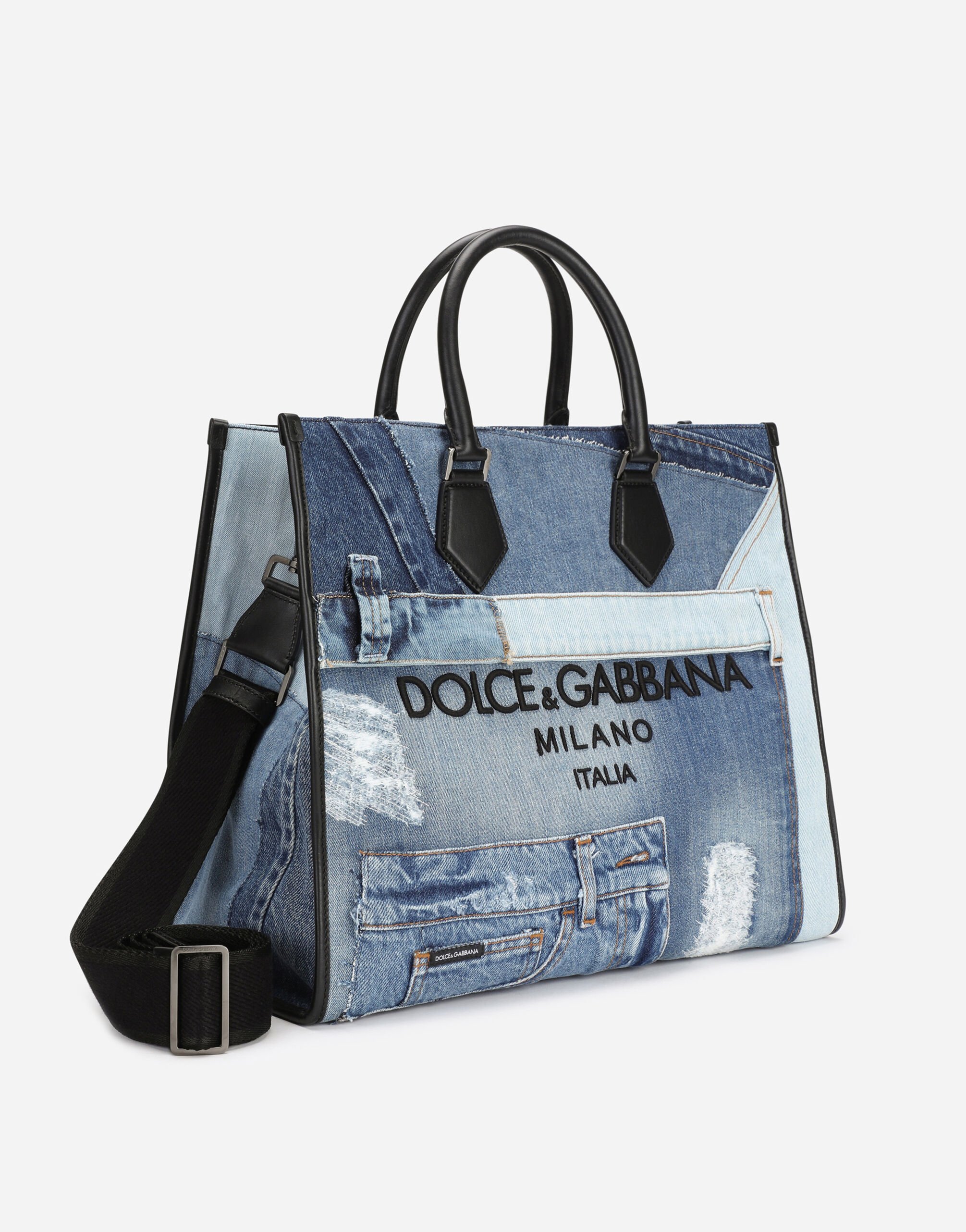 Dolce&Gabbana DG Girls Patchwork Denim Shoulder Bag | Neiman Marcus