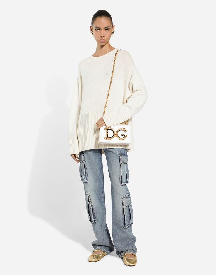 Dolce & Gabbana Sac porté épaule DG Girls en nappa Blanc BB6498AZ801