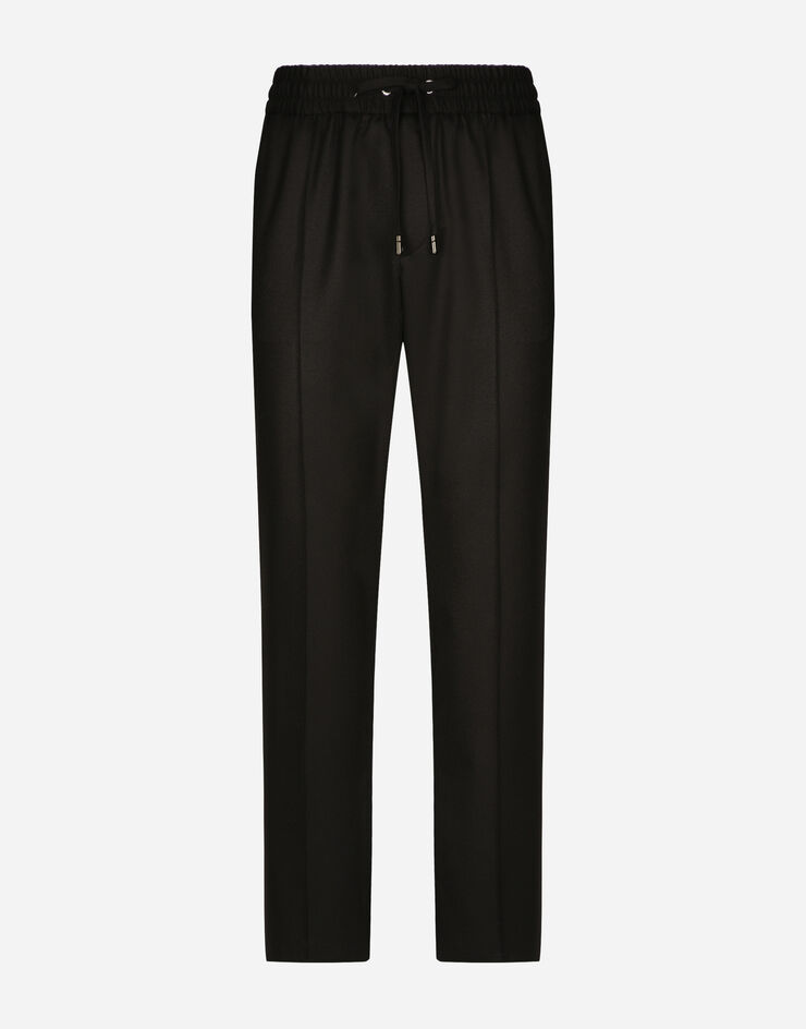 Dolce & Gabbana Flannel jogging pants Black GP03FTFU21Q