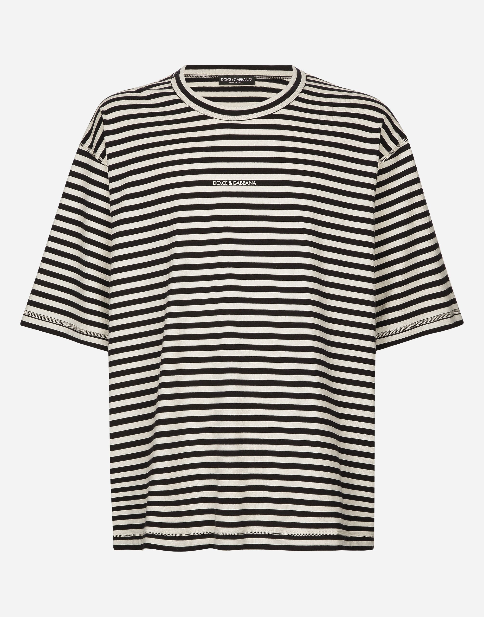${brand} Striped short-sleeved T-shirt with logo ${colorDescription} ${masterID}