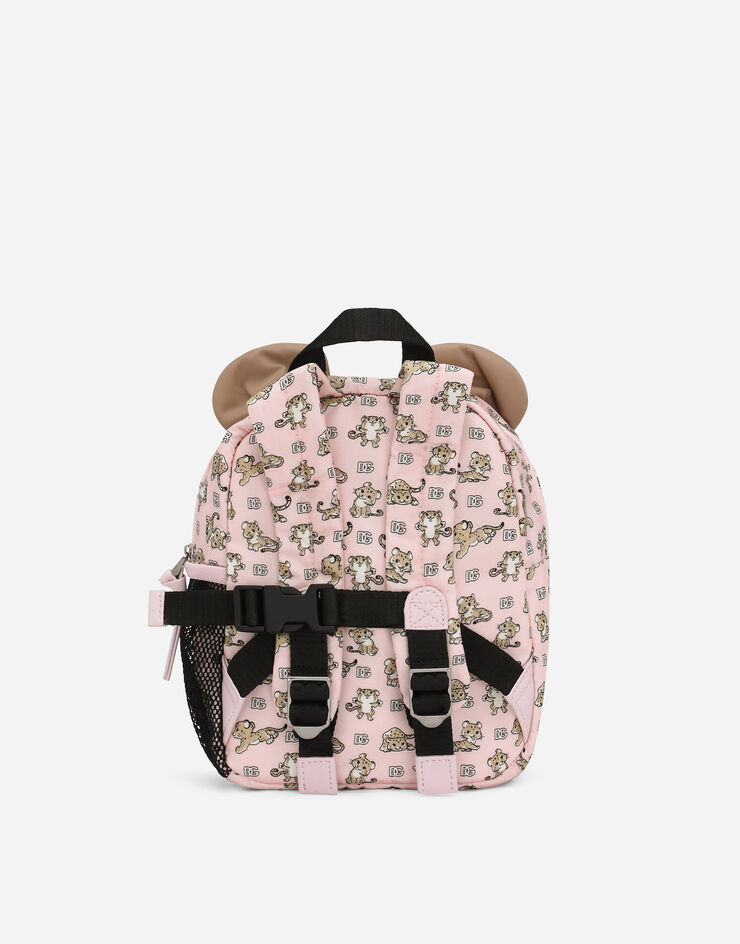 Dolce & Gabbana Mochila de nailon con estampado Logomania Rosa EM0141AU133