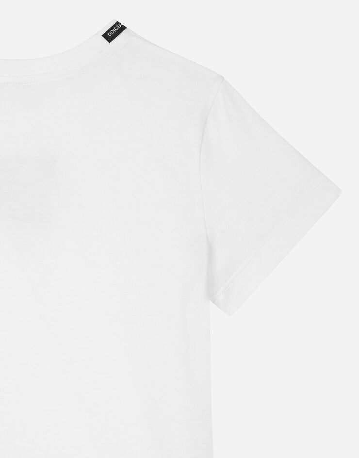 Dolce & Gabbana Camiseta de punto con logotipo DG Blanco L5JTNKG7N4K