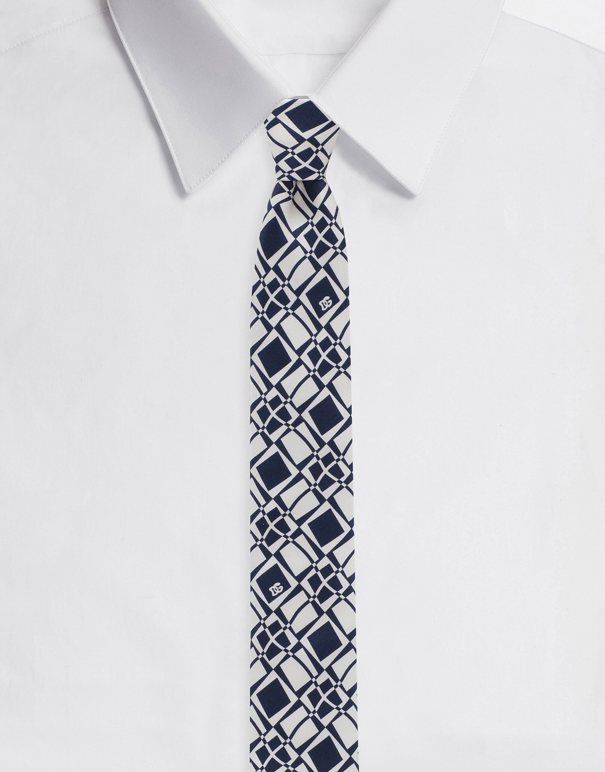 Dolce & Gabbana Krawatte aus bedrucktem Twill Drucken GT149EG1S82